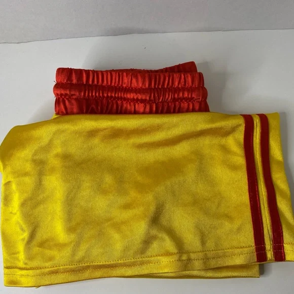Men's Athletic Shorts in Yellow and Red - Picture 4 of 4